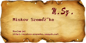 Miskov Szemőke névjegykártya